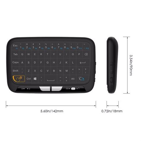 H Mini Teclado Sem Fio De Tela Cheia Backlight Touchpad Mouse Ar Ir