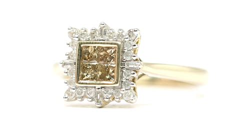 Superb Sparkling Vintage 9ct Gold Diamond Cluster Engagement Ring Fully Hallmarked Size N