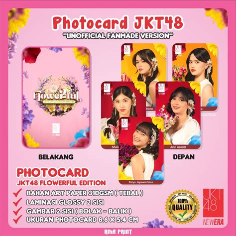 Jual PHOTOCARD JKT48 Unofficial Fanmade Flowerful Shopee Indonesia