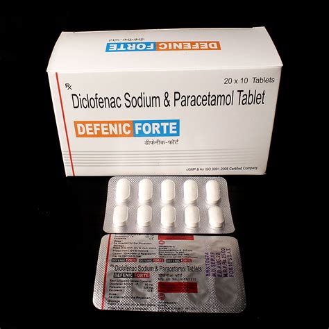 Defenic Forte Diclofenac Sodium 50 Mg Paracetamol 325 Mg Tablet