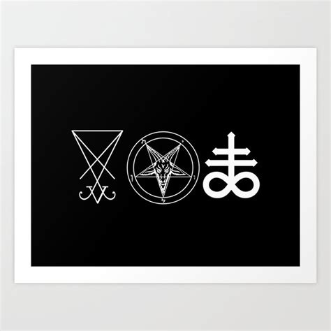 Sigil of Lucifer, Sigil of Baphomet and Leviathan Cross Satanic Tri ...