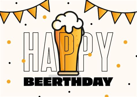 Verjaardagskaart Man Bier Happy Beerthday Kaartje Go