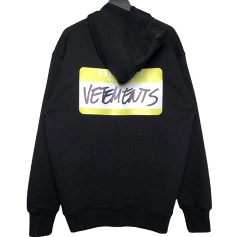 Vetements My Name Is Vetements Zip Up Hoodie Outgum