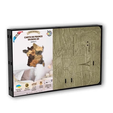 Puzzle CARTE DE FRANCE EN BOIS 2D Graphite Creatif Puzzle 051 Chez