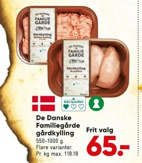 De Danske Familiegårde Hakket kylling Bilka august 2023 Alle