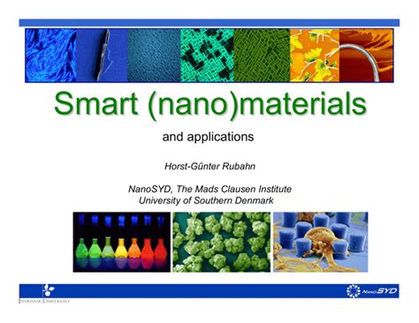 Smart (nano)materials