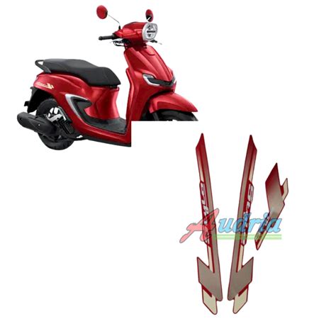 Jual Striping Sticker Lis Motor Honda Stylo 160 2024 Merah Fullset