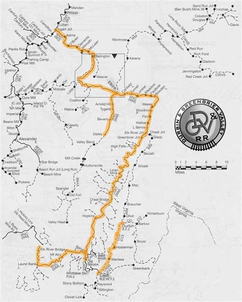 West Virginia Railroad Map