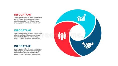 Élément De Cercle Pour Infographic Avec 3 Options Parts Ou étapes