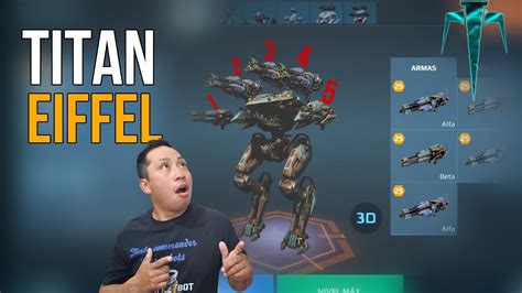 WR NUEVO TITAN EIFFEL Con 5 EQUIPACIONES War Robots Gameplay