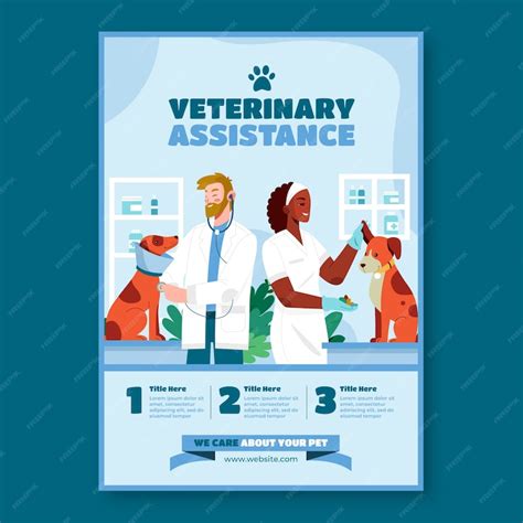 Free Vector | Hand drawn veterinary clinic poster