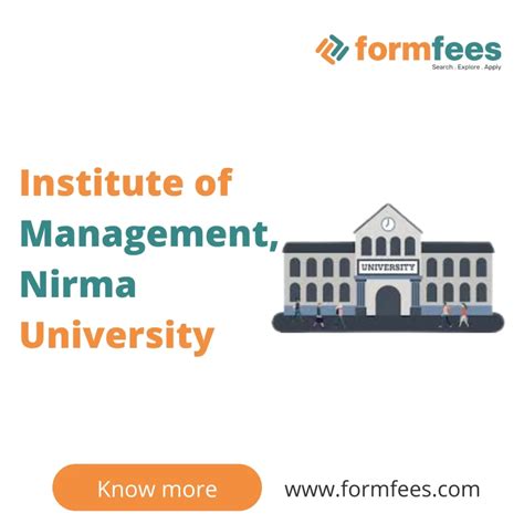 Institute of Management, Nirma University – Formfees