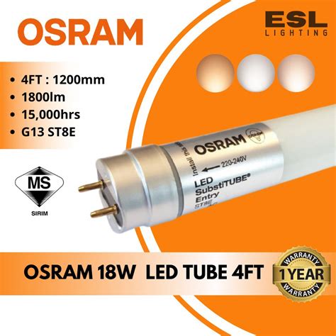 Ready Stock Sirim Osram Led Tube W Ft Carton Pcs One