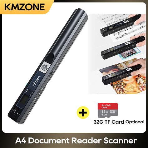 Iscan Mini Leitor De Documentos A4 Port Til Scanner De 900dpi Para