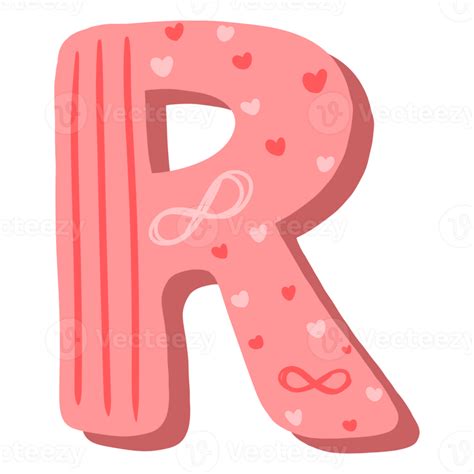 Pink Valentines Alphabet 19200578 Png