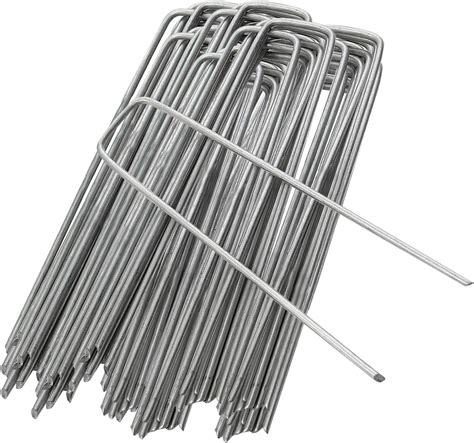 ANSIO Lot de 500 Piquet Jardin de Fixation en Acier Galvanisé 150 mm 6