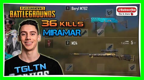 TGLTN 36 KILLS M762 AND Mk14 Miramar SOLO Vs SQUAD PUBG