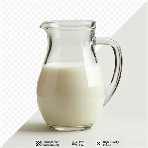 Premium PSD | Glass jug with fresh milk