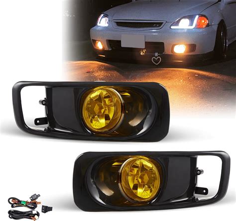 Amazon Clear Lens Fog Light Bumper Lamps Pair W Wiring Kit For1999