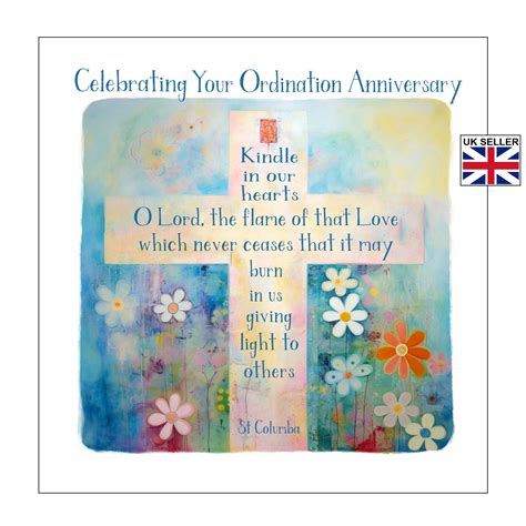 Priest Ordination Anniversary Card Anniversary Card For Ordained Minister Anniversary Card For