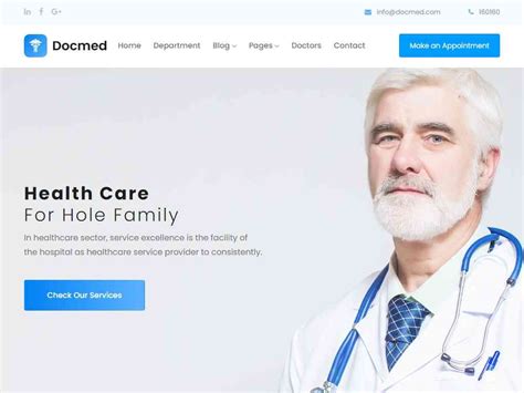 Docmed Портфолио Шаблоны Bootstrap BootstrapТема