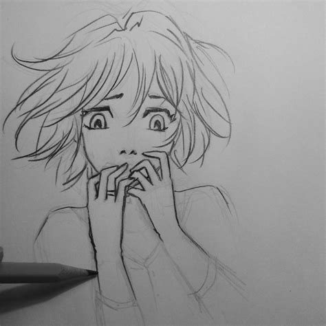 Scared Girl Drawing