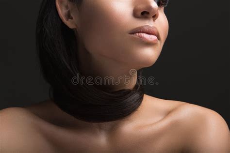 Menina Do Nude Que Tem Fechamentos Longos Imagem De Stock Imagem De Lustroso Criado