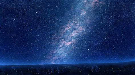 Wallpaper Anime Sky Milky Way Atmosphere Spiral Galaxy Universe