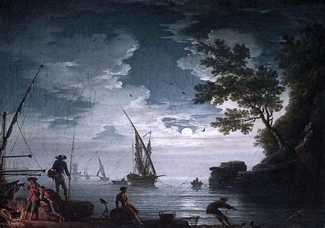 Claude Joseph Vernet Paris Marine Claire De Lune Baie De