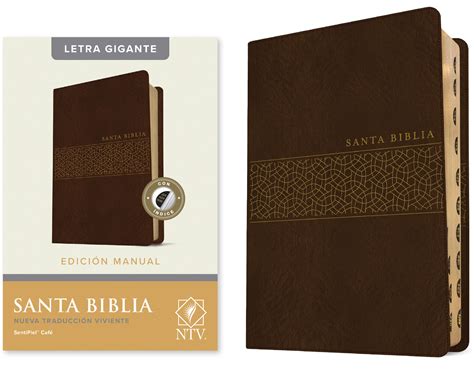 Santa Biblia NTV Edición manual letra gigante SentiPiel Café