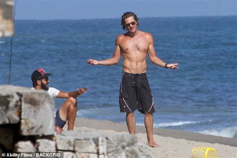 Chad Michael Murray Shows Off His Sculpted Abs As He Kisses His Bikini