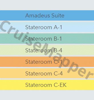 MS Amadeus Elegant deck 1 plan | CruiseMapper