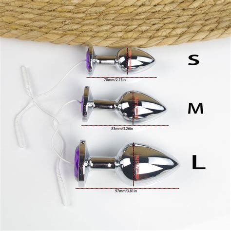 Large Jeweled Butt Plug Shock Anal Vaginal Plug E Stim Prostate Stimulator EBay