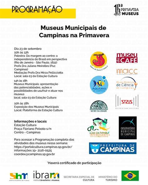 Campinas Participa Da Primavera Dos Museus Eventos A Partir Do Dia