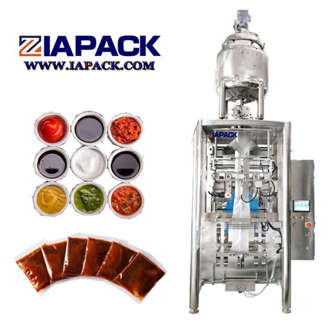 Automatic Vffs Plastic Bag Packaging Machine For Liquid Sauce Paste