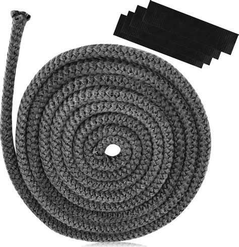 Reeds 8mm Black Stove Rope 2 Metre Length Heat Resistant Stove Rope