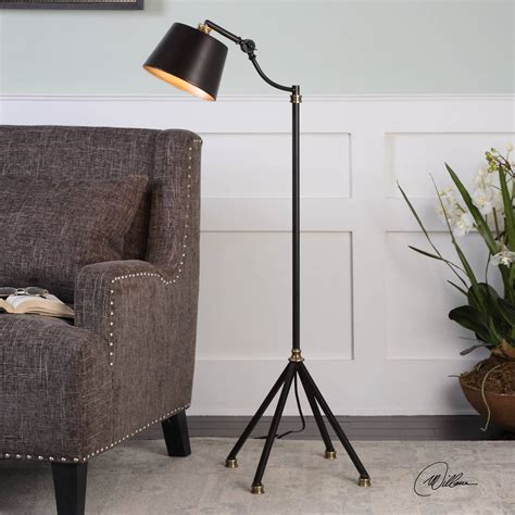 Marias Adjustable Black Metal Floor Lamp By Uttermost 44 Fine Home Lamps