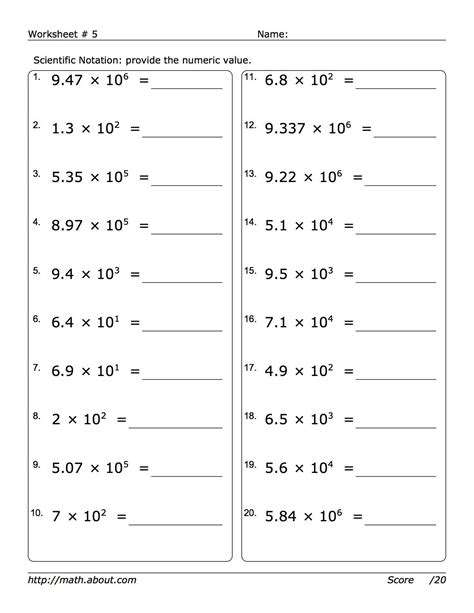 Multiplying And Dividing Powers Of Ten Worksheet Free Worksheets