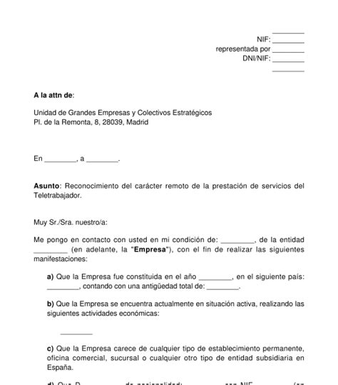 Carta De La Empresa Extranjera Autorizando El Trabajo En Remoto