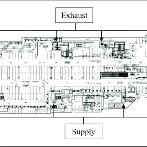 Basement car park layout (zoning demarcation). | Download Scientific ...