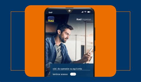 Aplicativo no celular Itaú Empresas