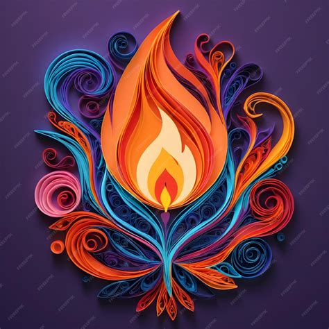 Premium Photo Fire Flame Quilling