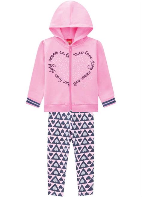 Conjunto Infantil Feminino Rosa Kyly