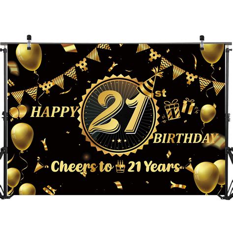 Buy Happy 21st Birthday Backdrop For Men Women 21 Birthday Backdrop