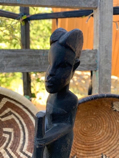 Beautiful Vintage African Carved Ebony Wood Female Male Etsy