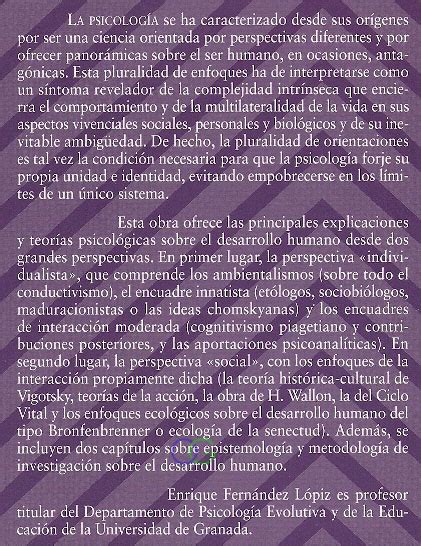 Explicaciones Sobre El Desarrollo Humano Enrique Fernández Lópiz