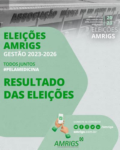 Eleita gestão da AMRIGS para o triênio 2023 2026 AMRIGS