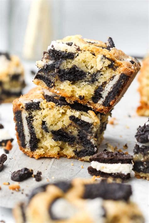 Oreo Blondies Cookies And Cream Bars Savor The Spoonful