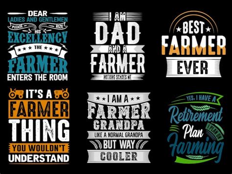 Farmer T Shirt Design Bundle Print Ready Farming T Shirt Design Set