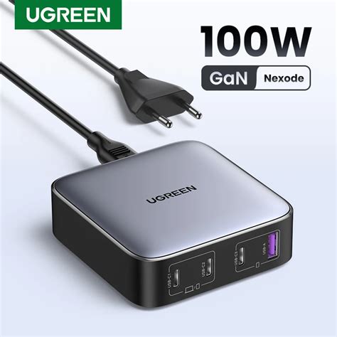 Ugreen W Carregador Gan Desktop Port Til Carregador R Pido Em